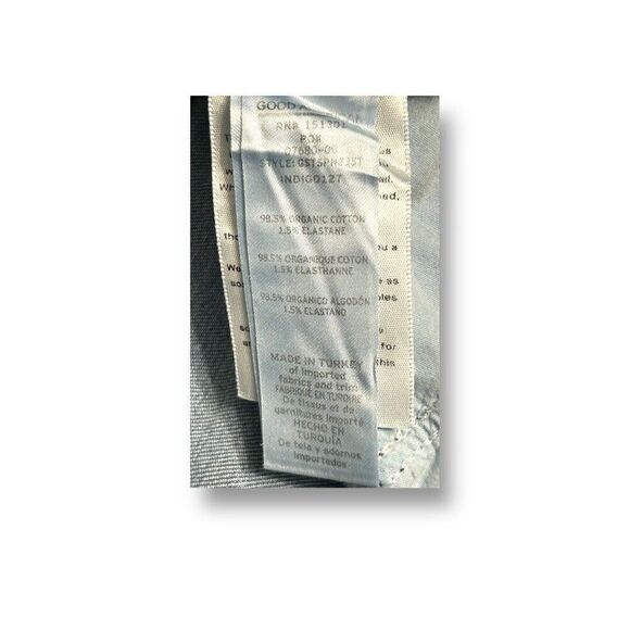 Good American 10/30 Indigo Good Straight Leg Jeans Stretch Denim Split Pockets - Picture 3 of 10